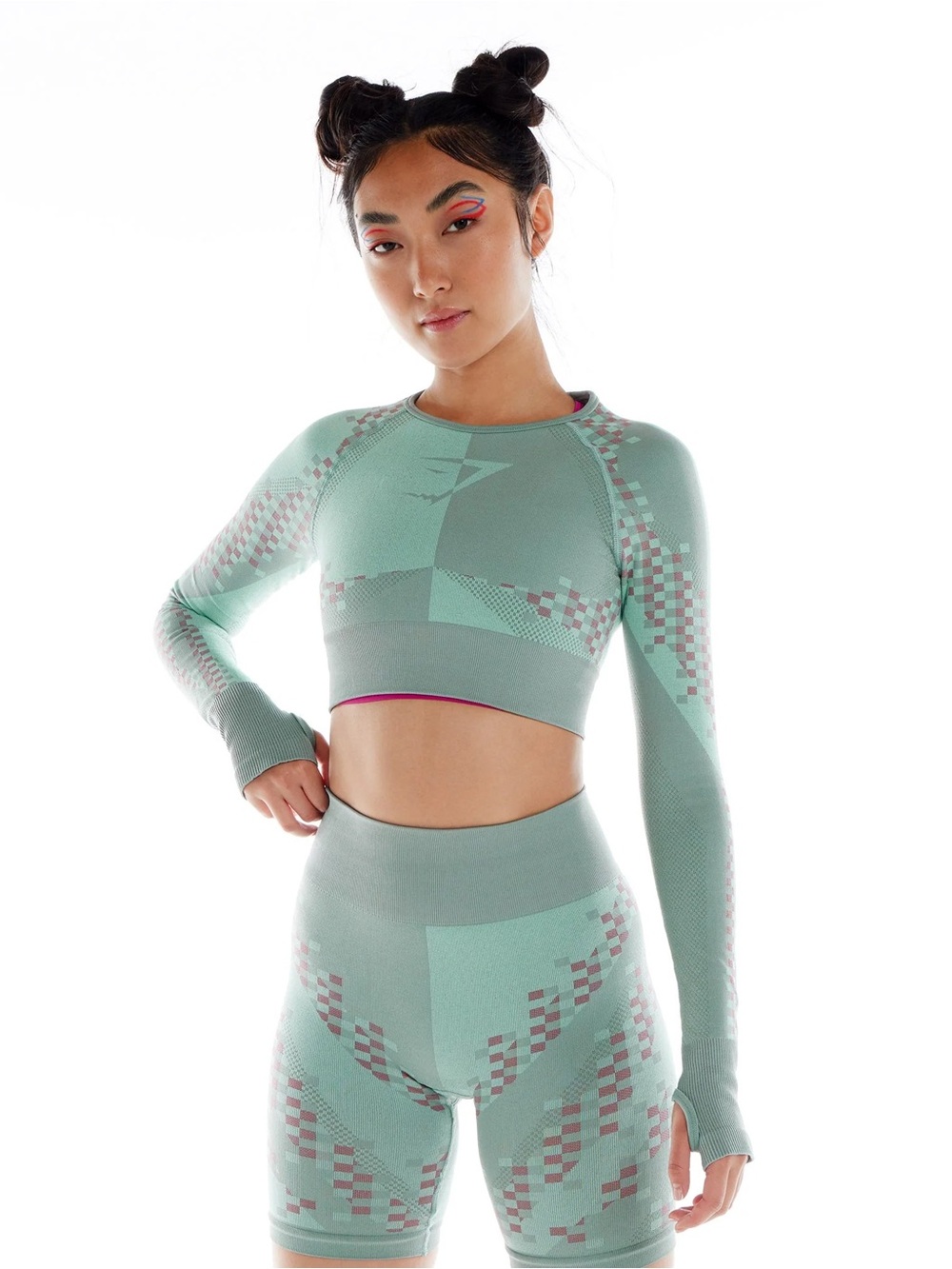 Gymshark Wtflex Cyborg Seamless Long Sleeve Crop Top